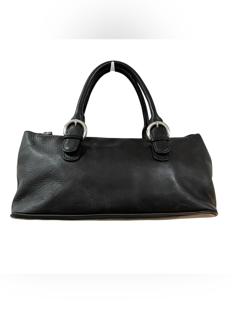 Black Leather East West Handbag, Great American Leatherworks